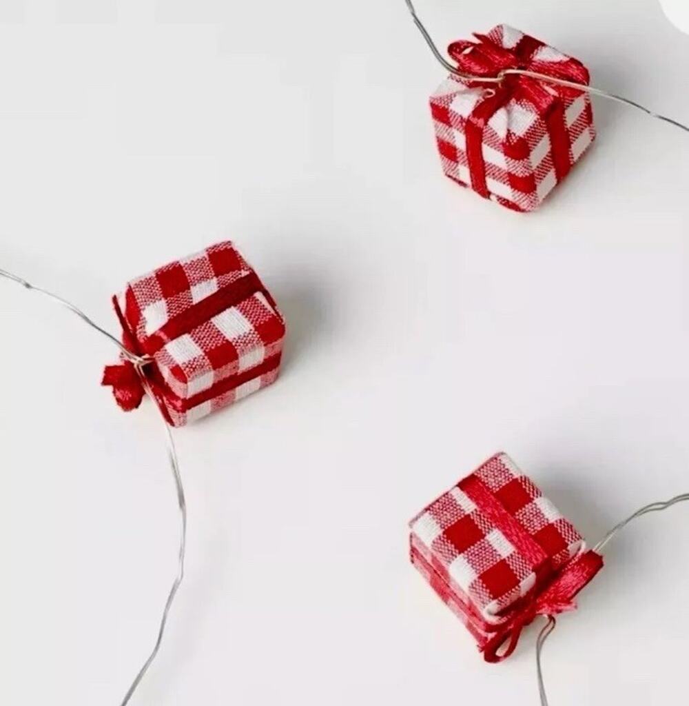 IKEA Strala string lights Red White Gift Bags Presents Christmas Birthday Party